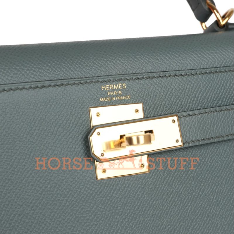 Hermès Kelly Sellier 28 Vert Amande Epsom GHW