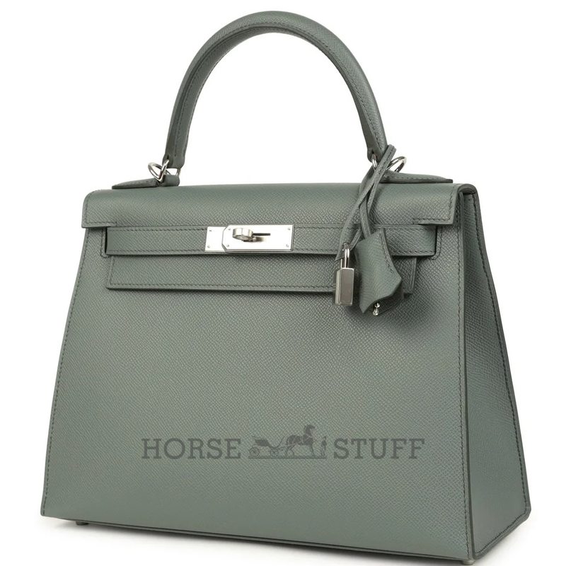 Hermès Kelly Sellier 28 Vert Amande Epsom PHW