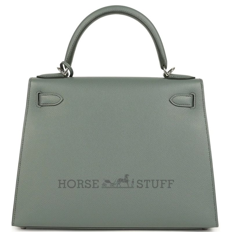 Hermès Kelly Sellier 28 Vert Amande Epsom PHW