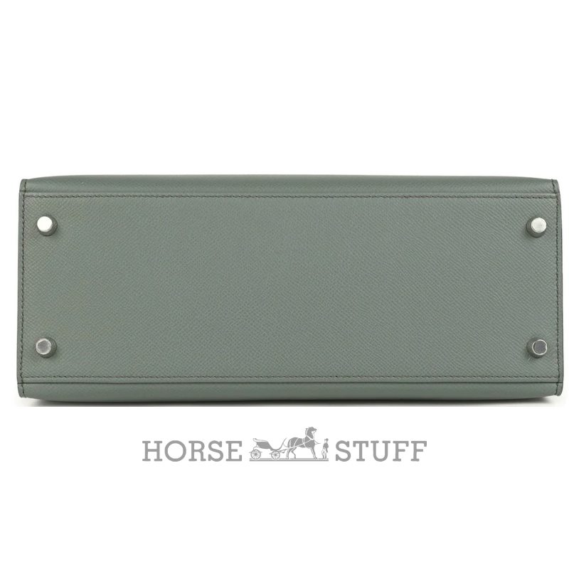 Hermès Kelly Sellier 28 Vert Amande Epsom PHW