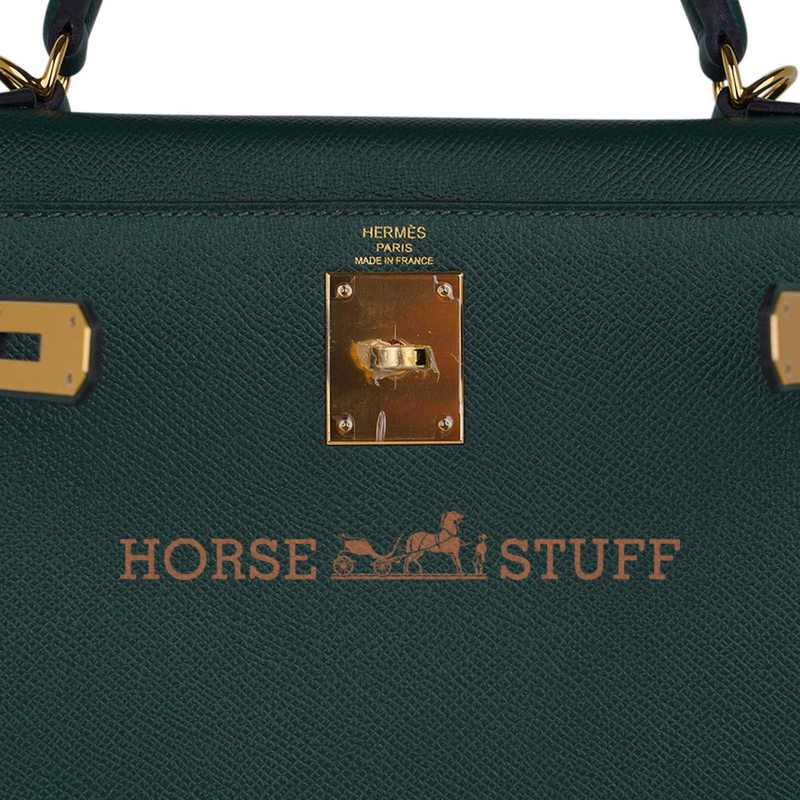 Hermès Kelly Sellier 28 Vert Anglais Epsom GHW