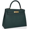 Hermès Kelly Sellier 28 Vert Anglais Epsom GHW