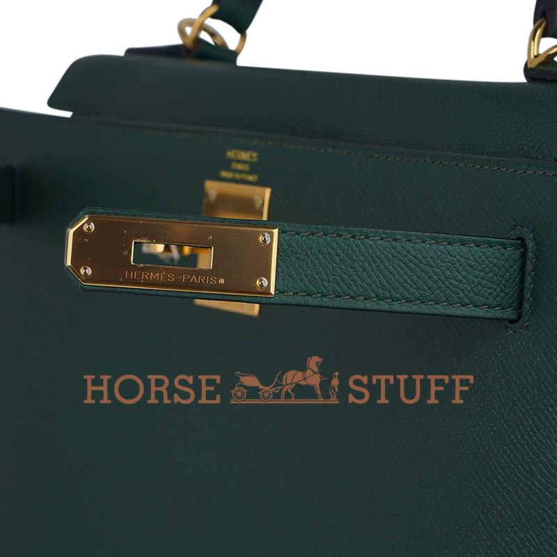 Hermès Kelly Sellier 28 Vert Anglais Epsom GHW