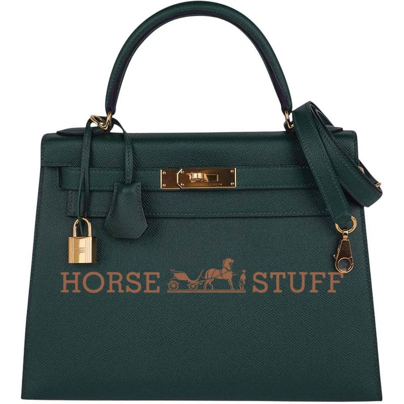 Hermès Kelly Sellier 28 Vert Anglais Epsom GHW