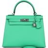 Hermès Kelly Sellier 28 Vert Comics Epsom PHW