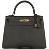 Hermès Kelly Sellier 28 Vert de Gris Epsom GHW