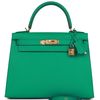 Hermès Kelly Sellier 28 Vert Jade Epsom GHW