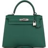 Hermès Kelly Sellier 28 Vert Moyen Epsom PHW