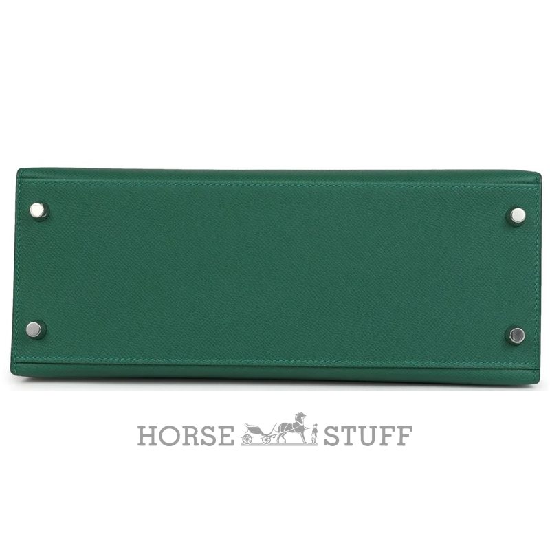 Hermès Kelly Sellier 28 Vert Moyen Epsom PHW