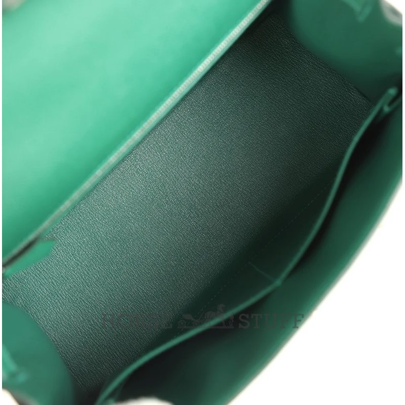 Hermès Kelly Sellier 28 Vert Moyen Epsom PHW