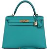 Hermès Kelly Sellier 28 Vert Verone Epsom GHW