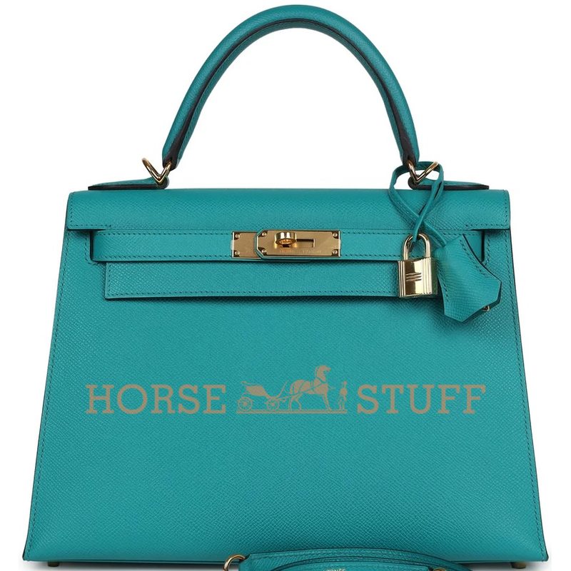 Hermès Kelly Sellier 28 Vert Verone Epsom GHW