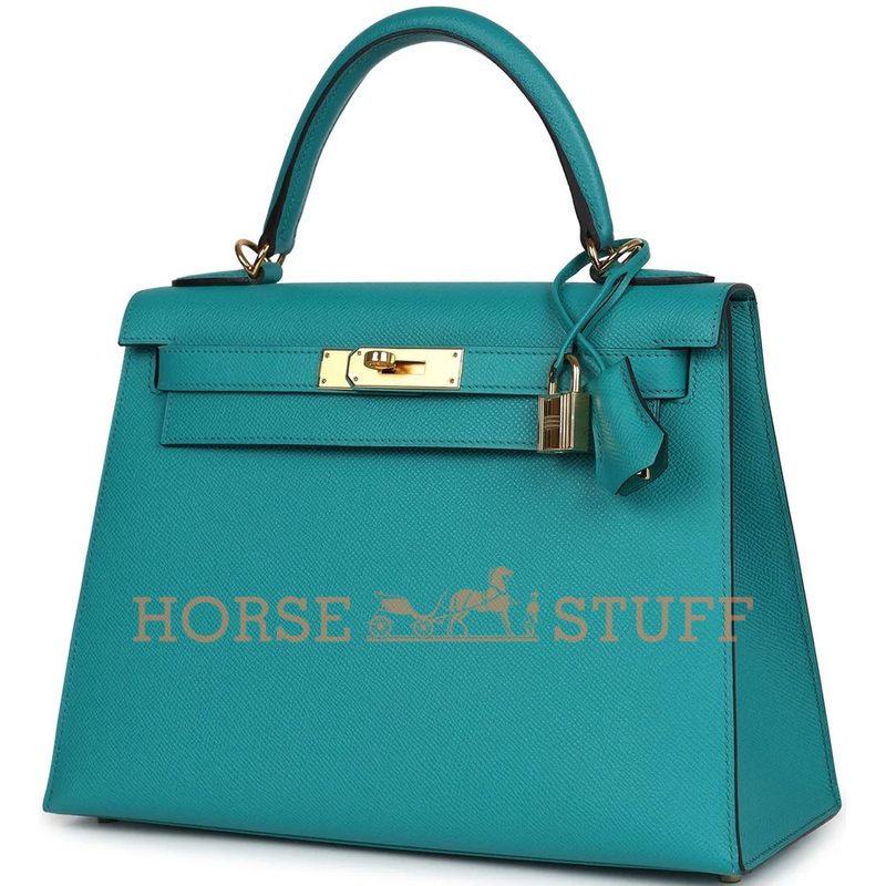 Hermès Kelly Sellier 28 Vert Verone Epsom GHW