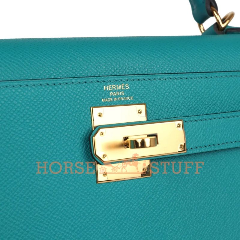 Hermès Kelly Sellier 28 Vert Verone Epsom GHW