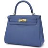 Hermès Kelly Retourne 28 Blue Agate Evercolor GHW