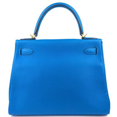 Hermès Kelly Retourne 28 Blue Hydra Evercolor GHW