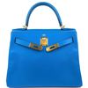 Hermès Kelly Retourne 28 Blue Hydra Evercolor GHW