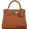 Hermès Kelly Retourne 28 Gold Evercolor PHW