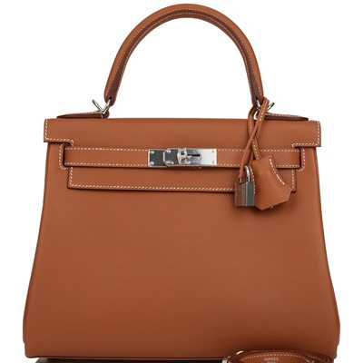 Hermès Kelly Retourne 28 Gold Evercolor PHW