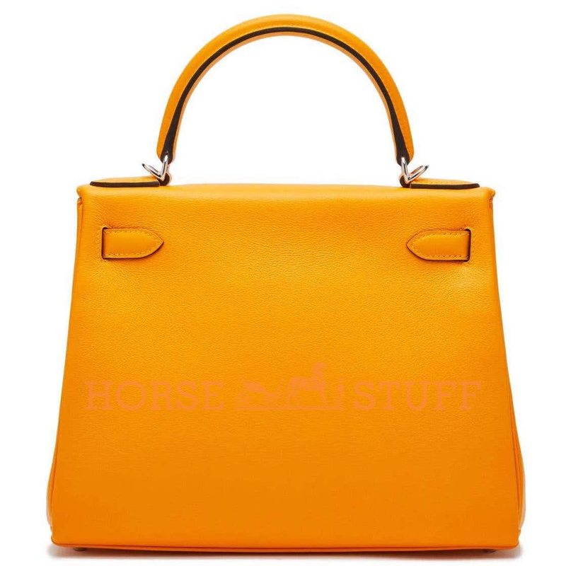 Hermès Kelly Retourne 28 Jaune d'Or Evercolor PHW