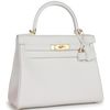 Hermès Kelly Retourne 28 New White Evercolor GHW