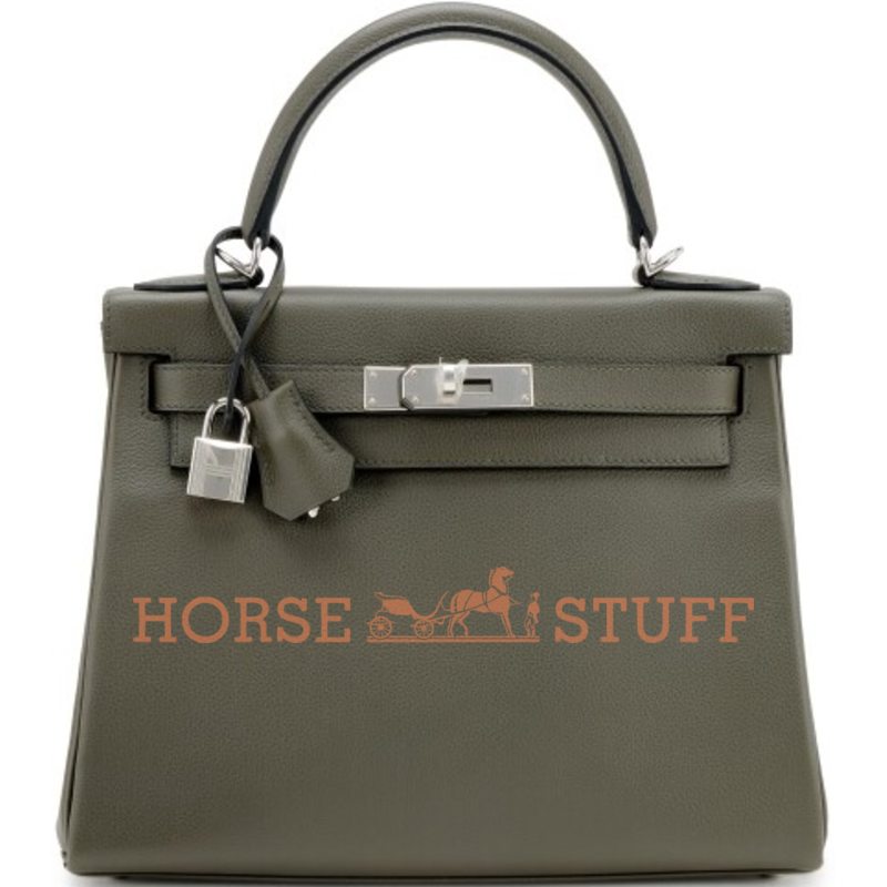 Hermes Kelly Retourne 28 Vert de Gris Evercolor PHW