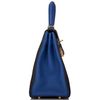 Hermès Kelly Retourne 28 Special Order HSS Black / Blue Electrique Clemence BGHW