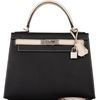 Hermès Kelly Sellier 28 Special Order HSS Black / Craie Epsom BPHW