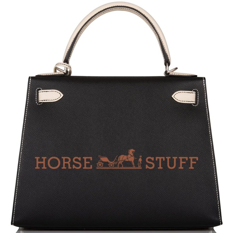 Hermès Kelly Sellier 28 Special Order HSS Black / Craie Epsom BPHW