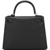 Hermès Kelly Sellier 28 Special Order HSS Verso Black with contrast stitching / Etain Epsom BPHW