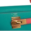 Hermès Kelly Sellier 28 Special Order HSS Blue Paon / Rose Jaipur Epsom GHW