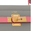 Hermès Kelly Sellier 28 Special Order HSS Gris Mouette / Rose Azalee Epsom BGHW