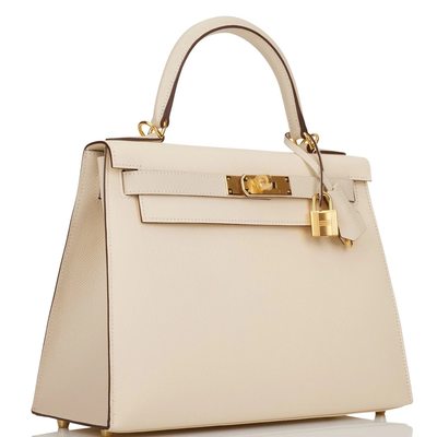 Hermès Kelly Sellier 28 Special Order HSS Nata / Craie Epsom GHW