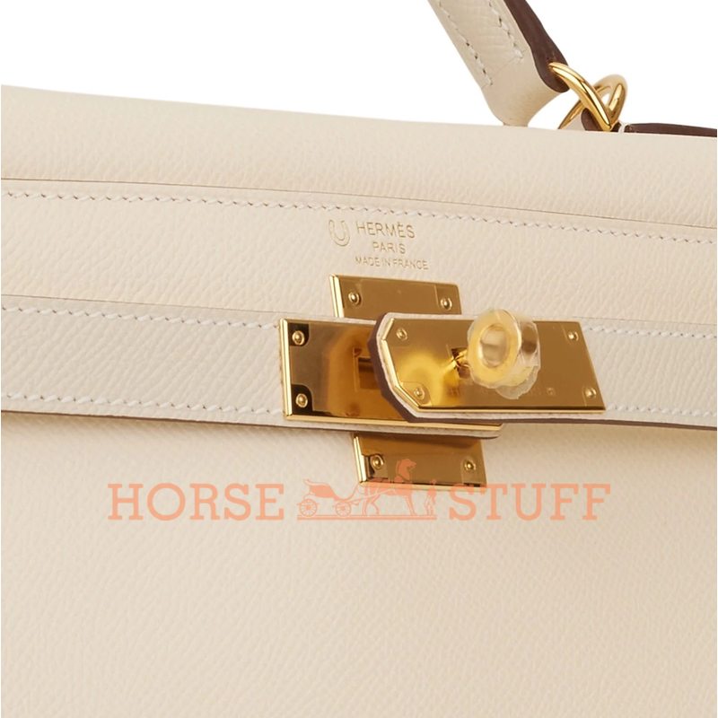 Hermès Kelly Sellier 28 Special Order HSS Nata / Craie Epsom GHW