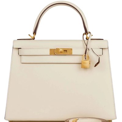 Hermès Kelly Sellier 28 Special Order HSS Verso Nata / Gold Epsom BGHW