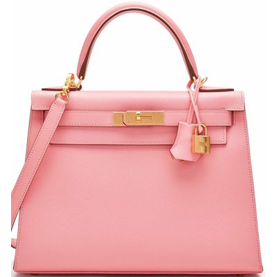 Hermès Kelly Sellier 28 Special Order HSS Verso Rose Confetti / Mykonos Epsom GHW