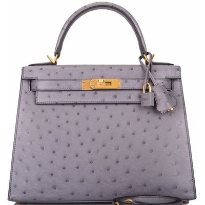 Hermès Kelly Sellier 28 Special Order HSS Verso Gris Agate / Gris Perle BGHW