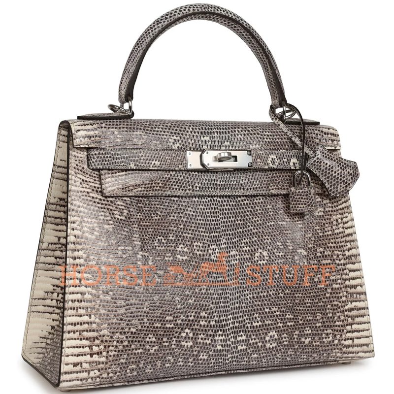 Hermès Kelly Sellier 28 Ombre Shiny Salvator Varanus Lizard PHW