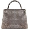 Hermès Kelly Sellier 28 Ombre Shiny Salvator Varanus Lizard PHW