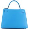 Hermès Kelly Sellier 28 Blue Frida Veau Madame PHW