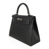 Hermès Kelly Sellier 28 Limited Edition Un Point Sur Deux Black Veau Madame PHW