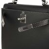 Hermès Kelly Sellier 28 Limited Edition Un Point Sur Deux Black Veau Madame PHW