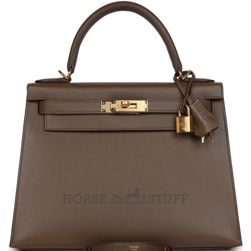 Hermès Kelly Sellier 28 Toundra Madame GHW