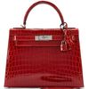 Hermès Kelly Sellier 28 Braise Lisse Crocodile Niloticus PHW