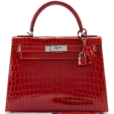 Hermès Kelly Sellier 28 Braise Lisse Crocodile Niloticus PHW