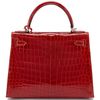 Hermès Kelly Sellier 28 Braise Lisse Crocodile Niloticus PHW