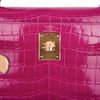 Hermès Kelly Sellier 28 Rose Scheherazade Lisse Crocodile Niloticus GHW