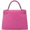 Hermès Kelly Sellier 28 Rose Pourpre Ostrich PHW