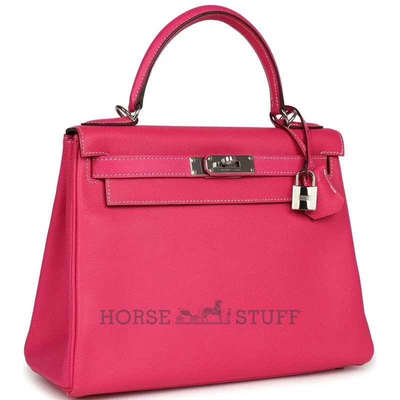 Hermès Kelly Retourne 28 Rose Tyrien Epsom PHW