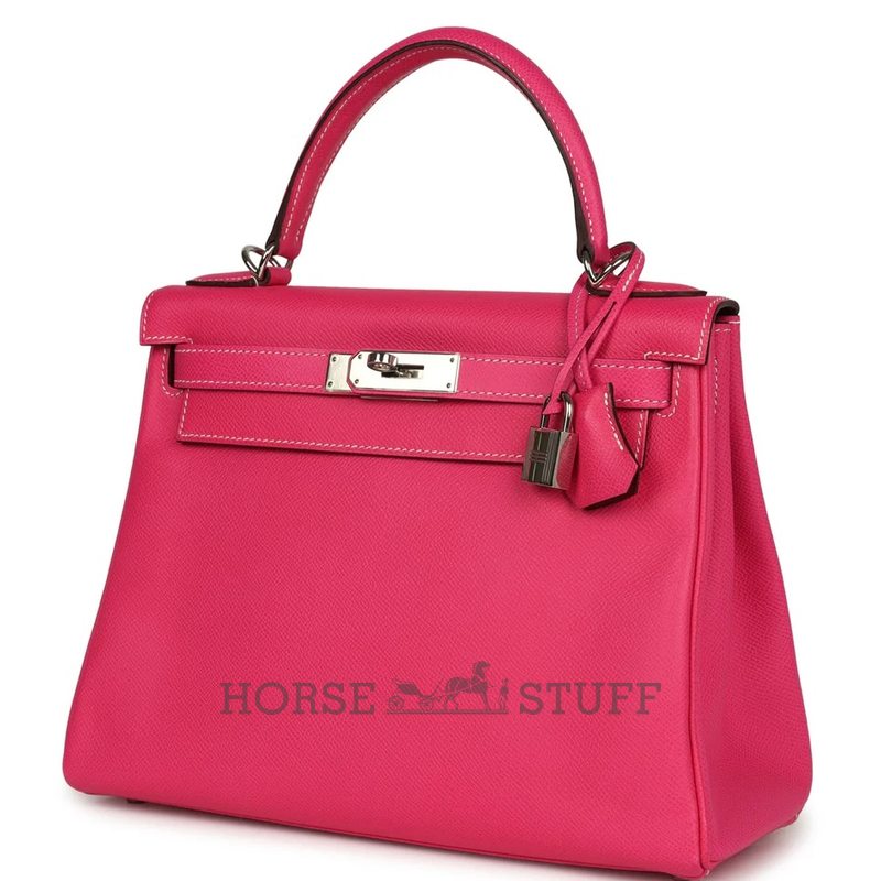 Hermès Kelly Retourne 28 Rose Tyrien Epsom PHW